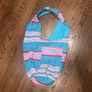 ⚡️2/$10: Old Navy Blue Pink Striped Hobo Bag